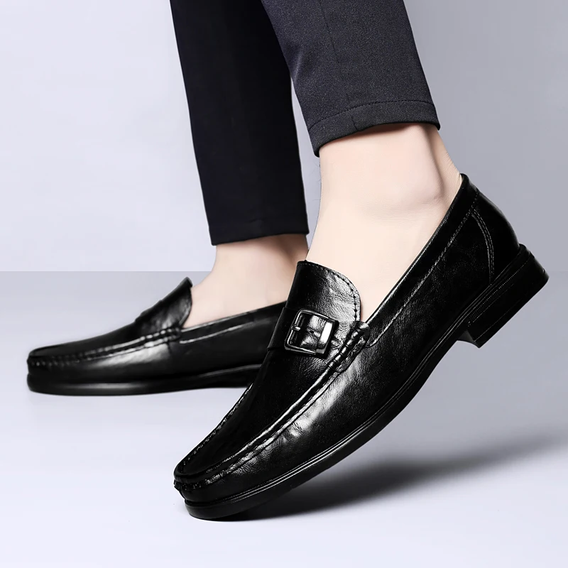 Luciano Genuine Italian Leather Slip-On Shoes