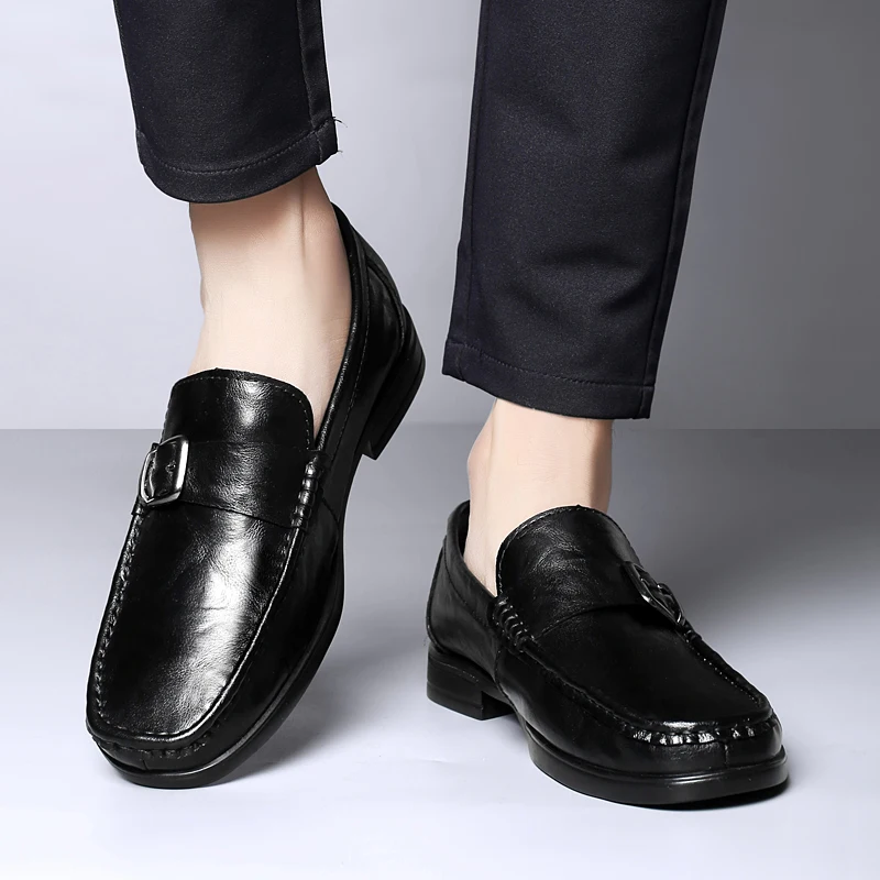 Luciano Genuine Italian Leather Slip-On Shoes