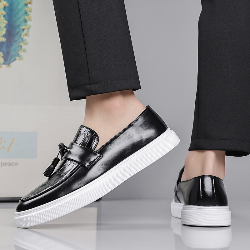 Lombardi Leather Tassel Slip-On Shoes