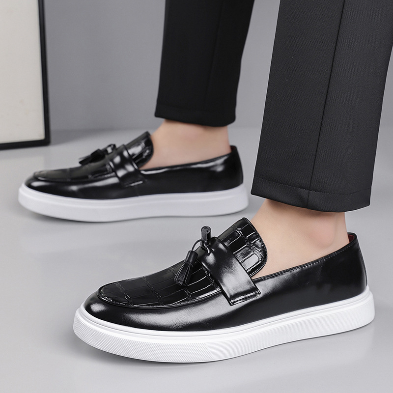 Lombardi Leather Tassel Slip-On Shoes