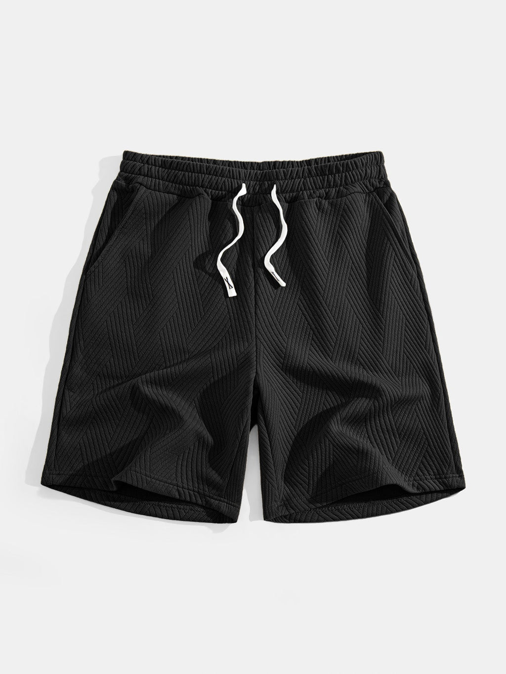 Striped Jacquard Sleeveless Hooded T-Shirt & Shorts