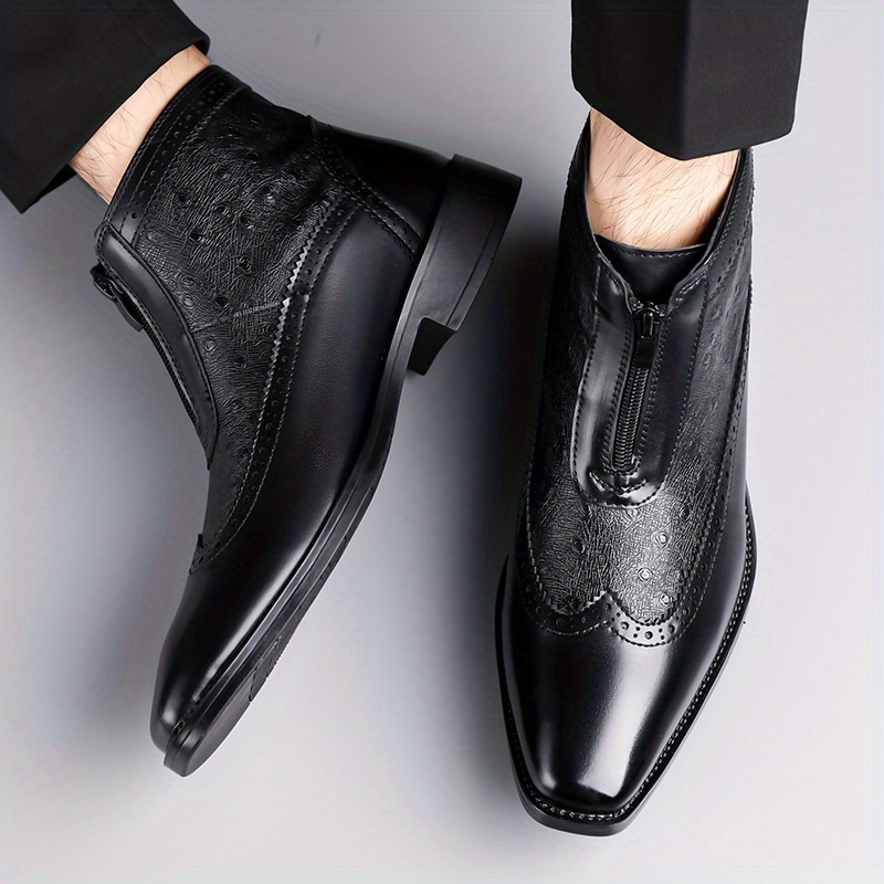 Belmont Ostrich Leather Ankle Boots