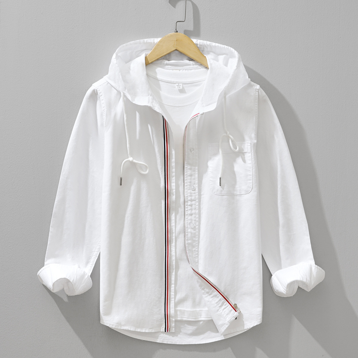 Linen Hoodie Shirt in Chelsea Style