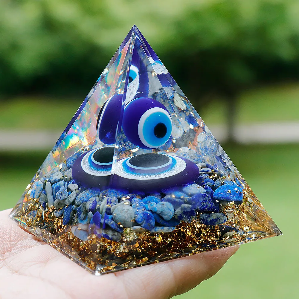 Enchanted Crystal Pyramid with Mystic Eye