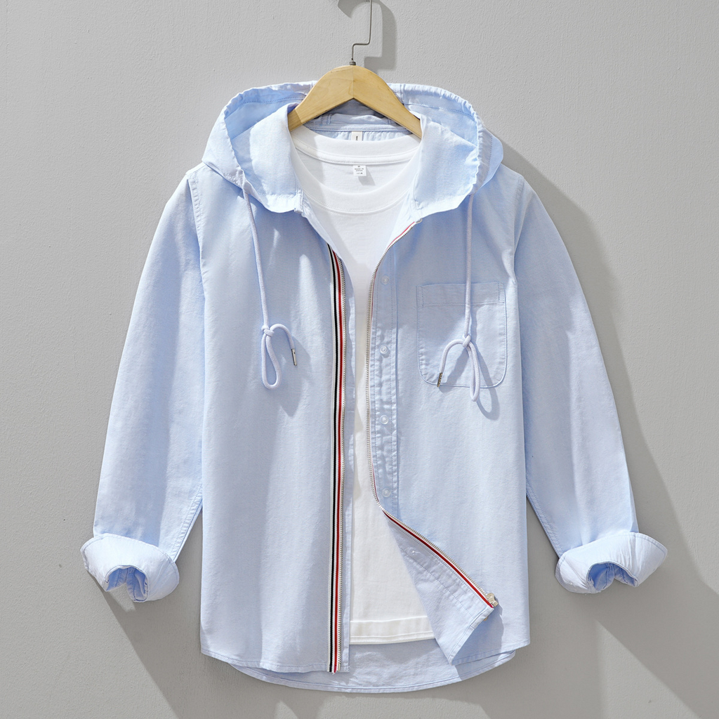 Linen Hoodie Shirt in Chelsea Style