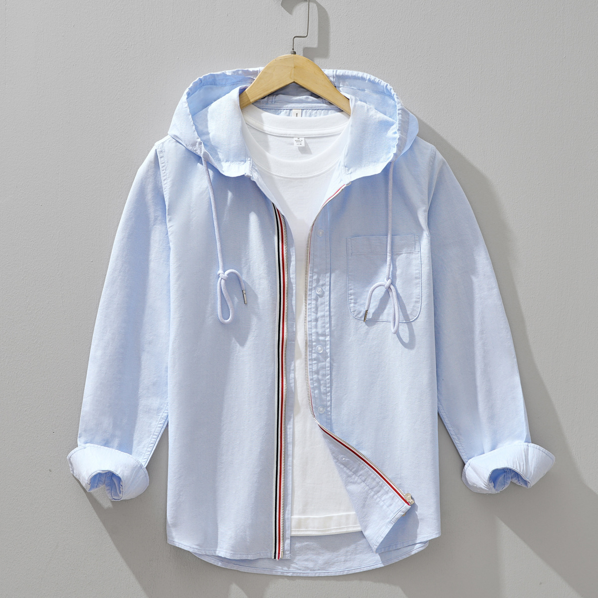 Linen Hoodie Shirt in Chelsea Style