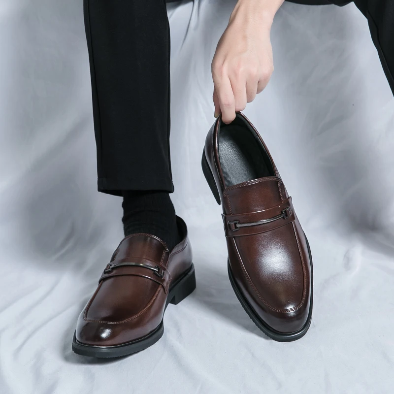 Bruno Genuine Italian Leather Slip-On Shoes