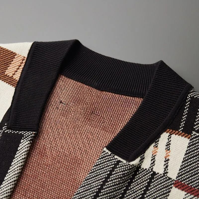 Èze Abstract Knit Wool Cardigan