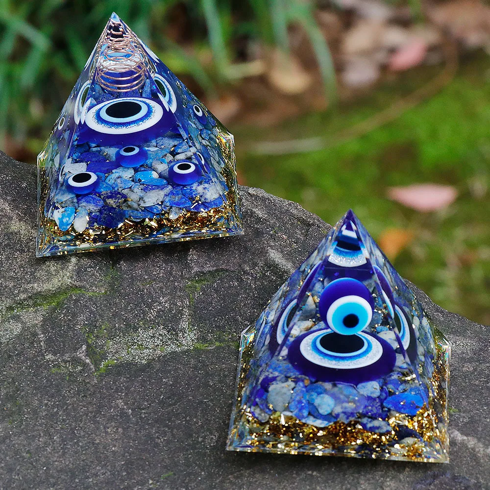 Enchanted Crystal Pyramid with Mystic Eye