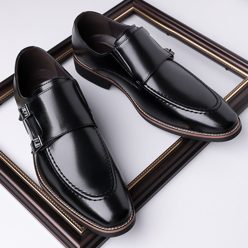 Carlo Leather Monk Strap Loafers for Men