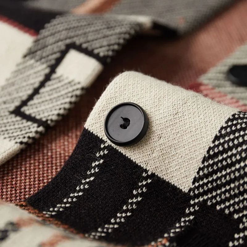 Èze Abstract Knit Wool Cardigan