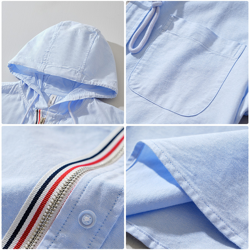 Linen Hoodie Shirt in Chelsea Style