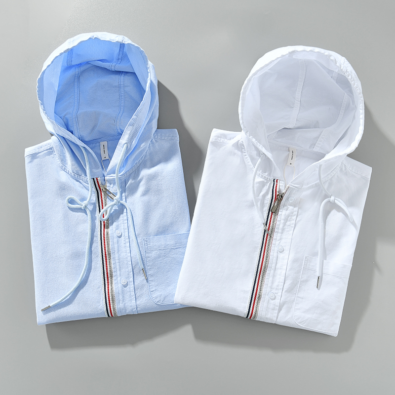 Linen Hoodie Shirt in Chelsea Style