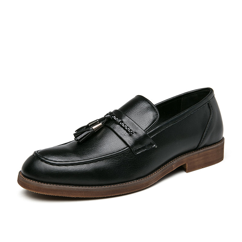 Italian Leather Tassel Loafers by Lusso