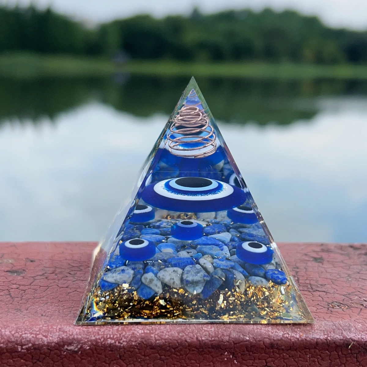 Enchanted Crystal Pyramid with Mystic Eye