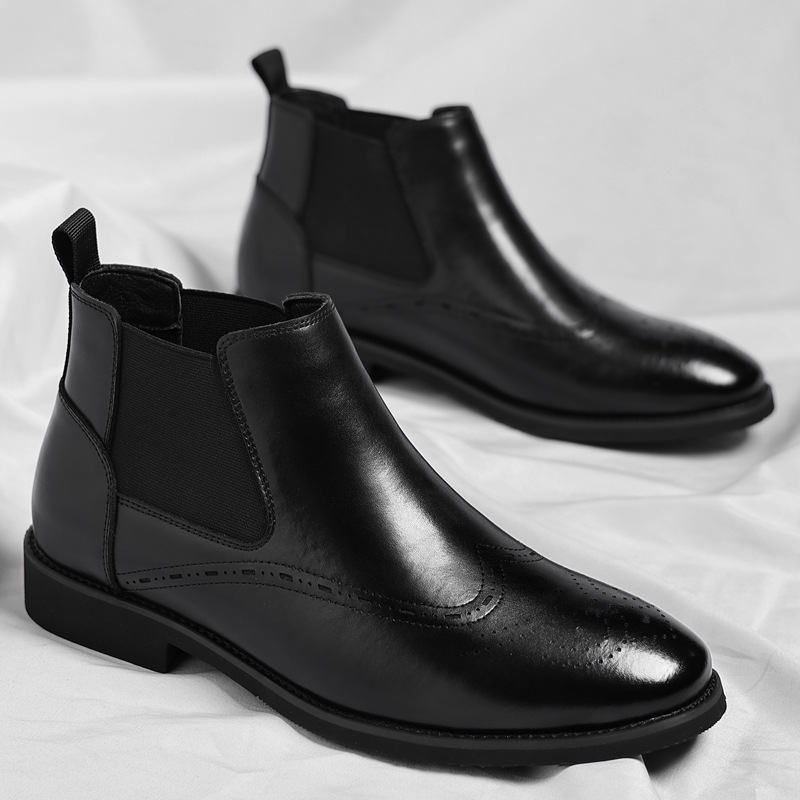 Davos Premium Leather Chelsea Boots