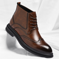 Classic Leather Brogue Ankle Boots