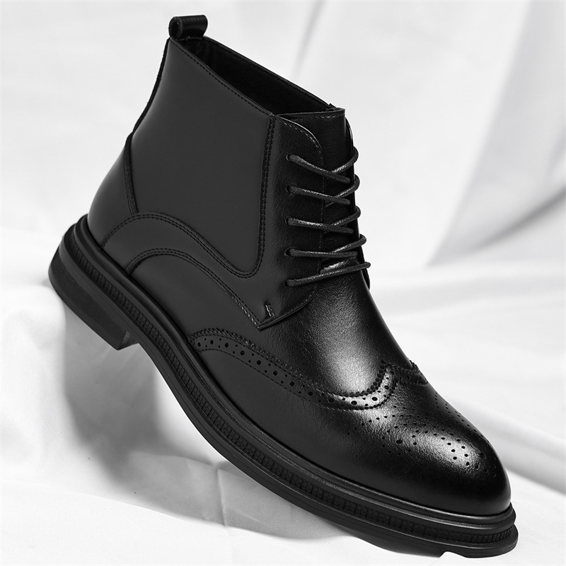 Classic Leather Brogue Ankle Boots