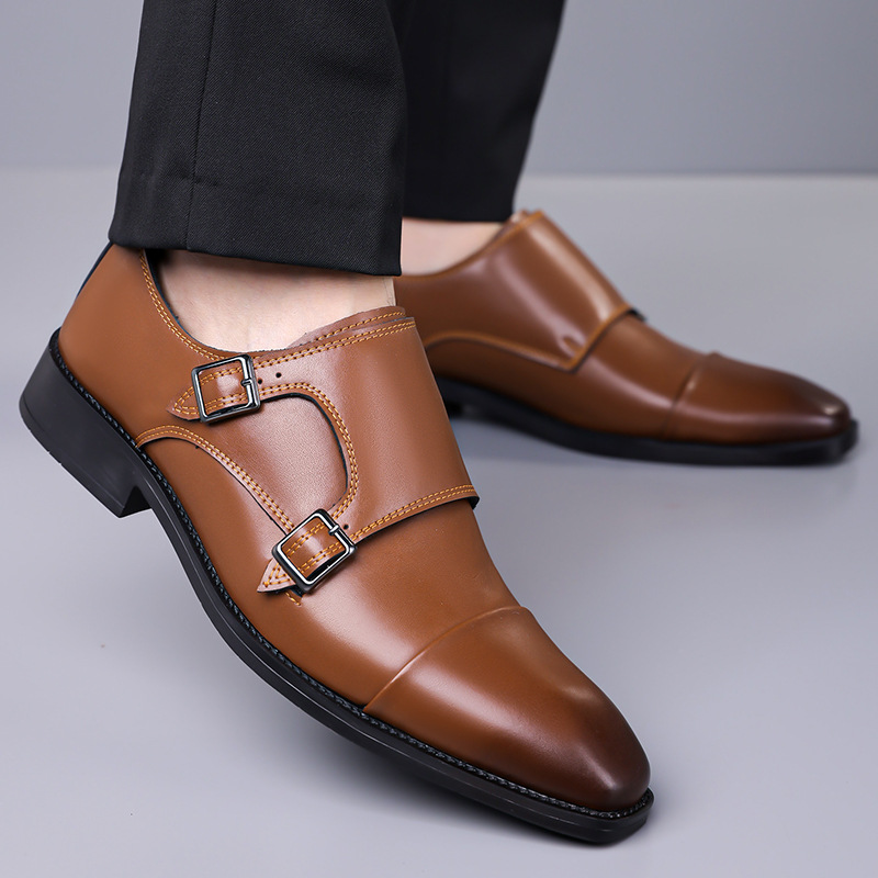 Veneto Italian Monk Strap Slip-On Loafers