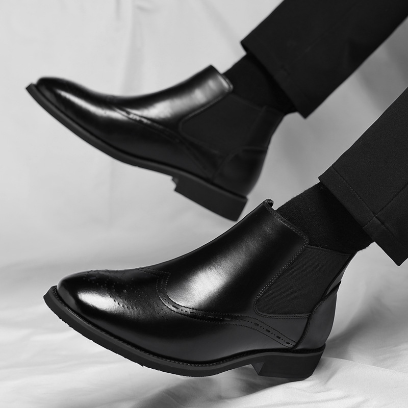 Davos Premium Leather Chelsea Boots
