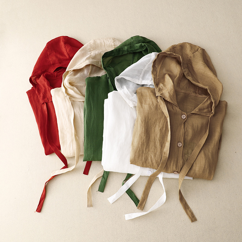 Amara Linen Pullover Hoodie