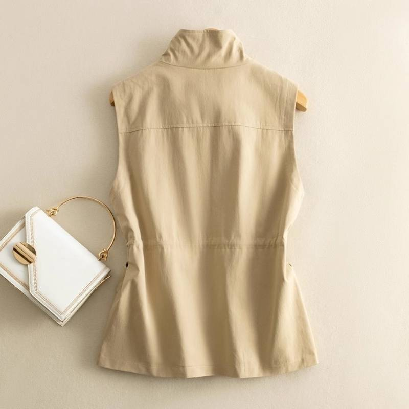 Kiera Cotton Canvas Utility Vest