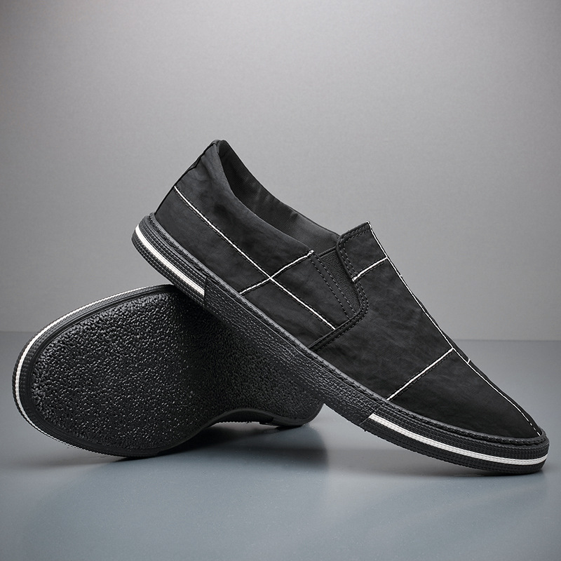 Mondrian-Inspired Canvas Slip-On Shoes