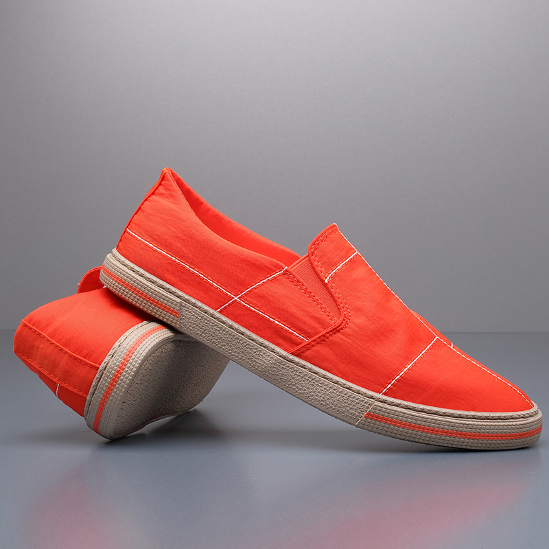 Mondrian-Inspired Canvas Slip-On Shoes