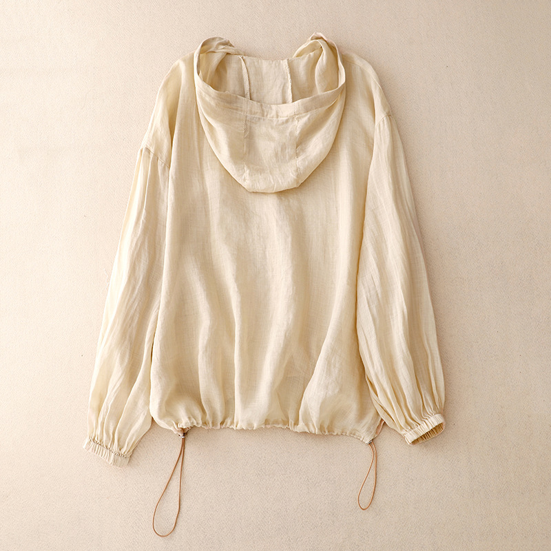 Amara Linen Pullover Hoodie
