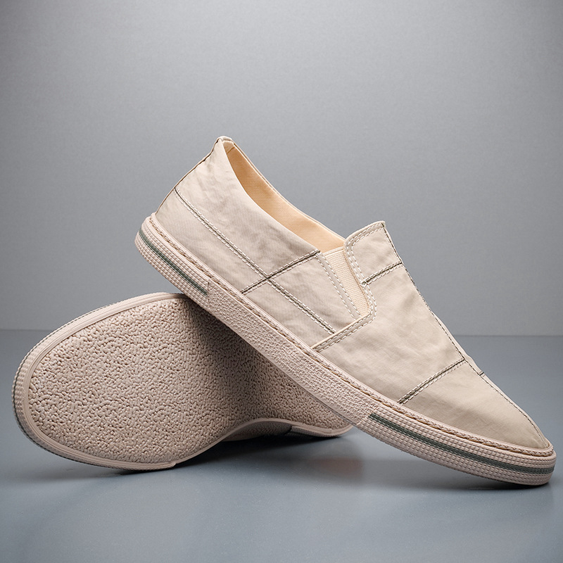 Mondrian-Inspired Canvas Slip-On Shoes