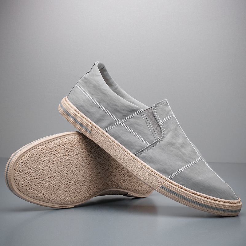 Mondrian-Inspired Canvas Slip-On Shoes