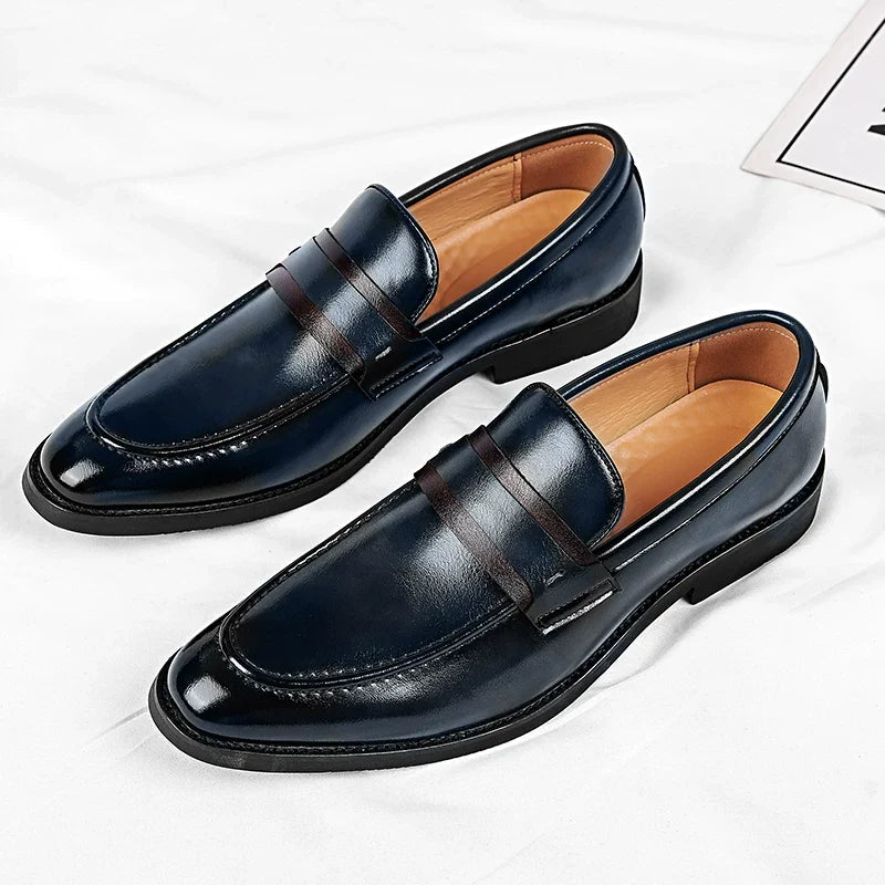 Lucca Genuine Italian Leather Slip-On Shoes