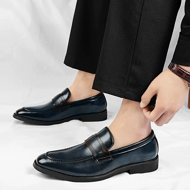 Lucca Genuine Italian Leather Slip-On Shoes