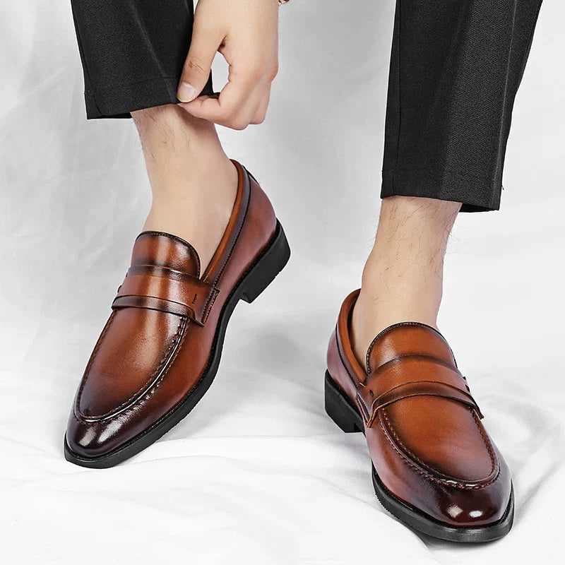 Lucca Genuine Italian Leather Slip-On Shoes