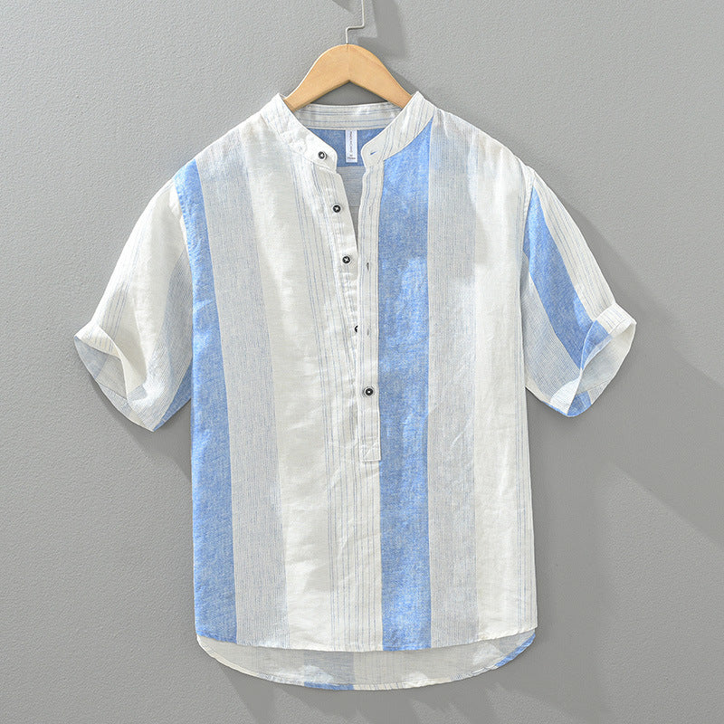 Patterned Henley Shirt