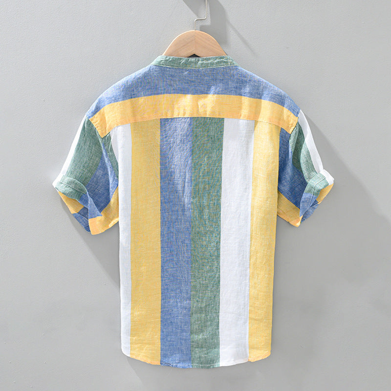 Patterned Henley Shirt