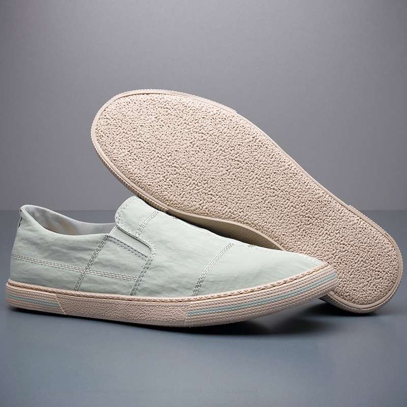 Mondrian-Inspired Canvas Slip-On Shoes