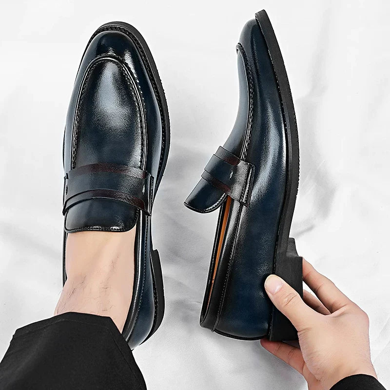 Lucca Genuine Italian Leather Slip-On Shoes