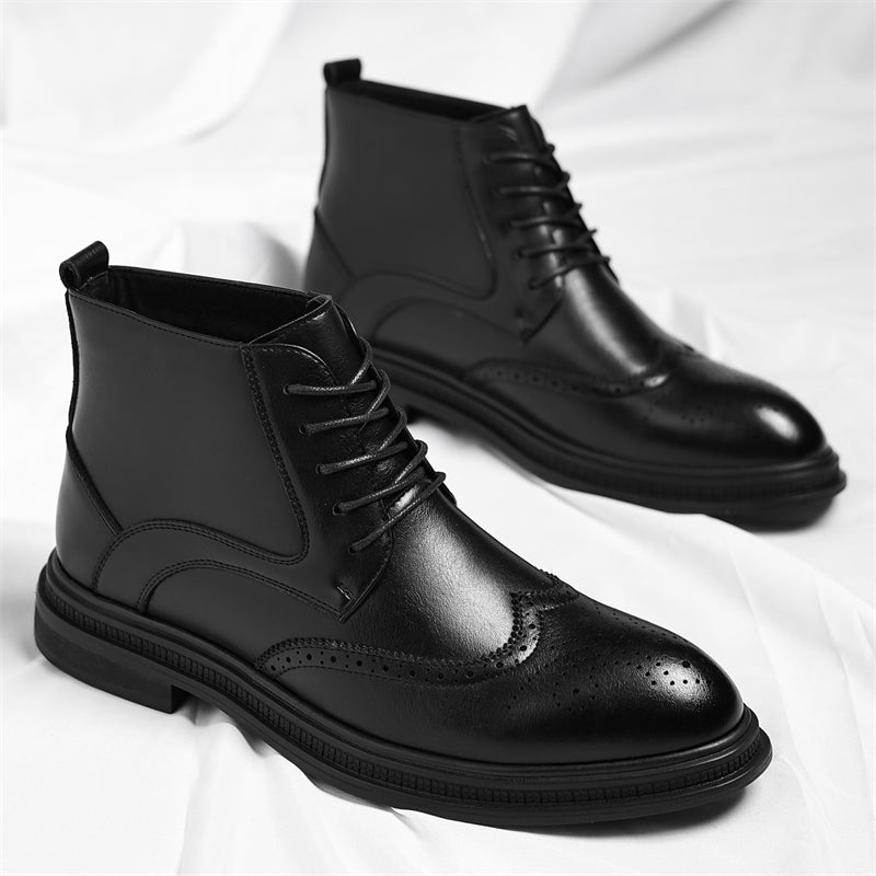 Classic Leather Brogue Ankle Boots
