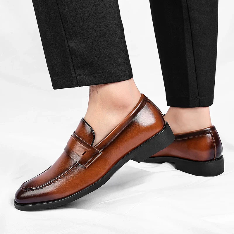 Lucca Genuine Italian Leather Slip-On Shoes