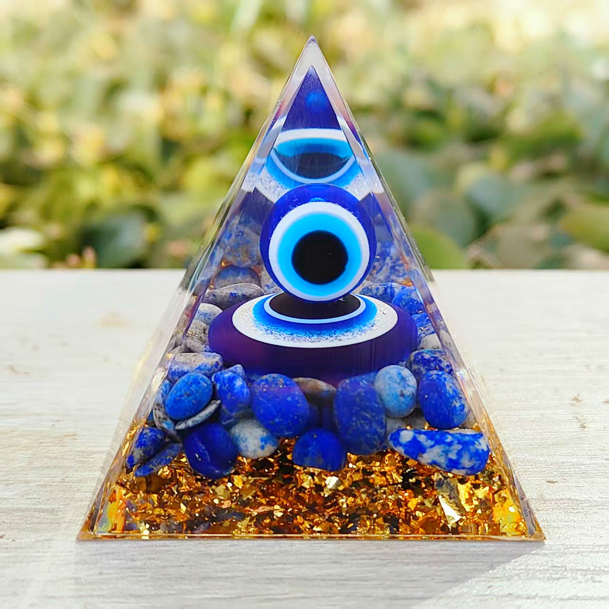 Enchanted Crystal Pyramid with Mystic Eye