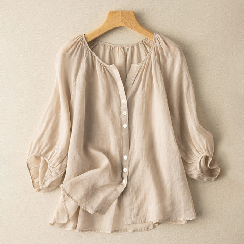 Camille Linen Top