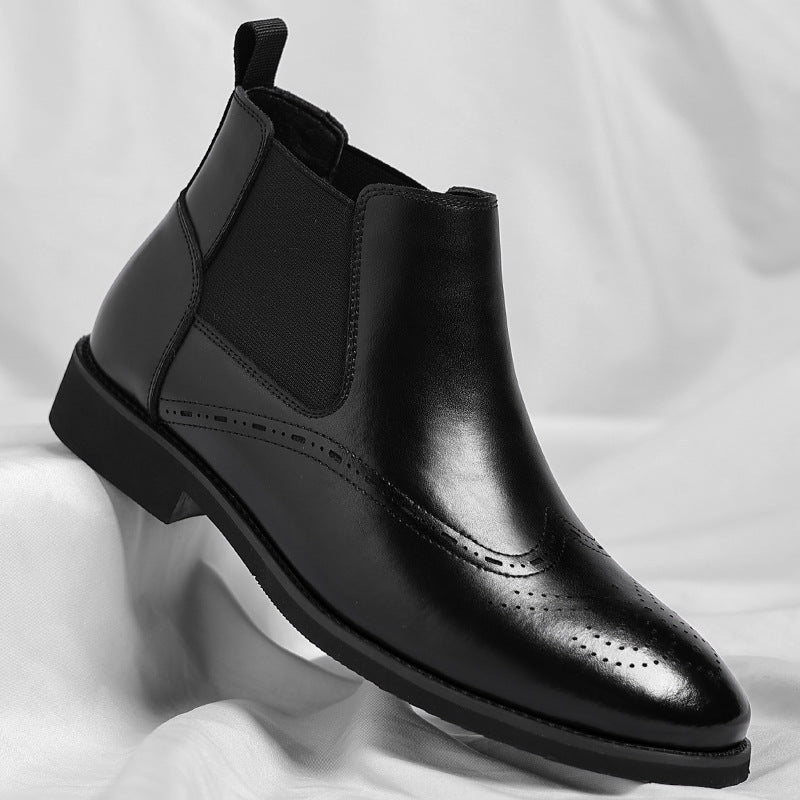 Davos Premium Leather Chelsea Boots