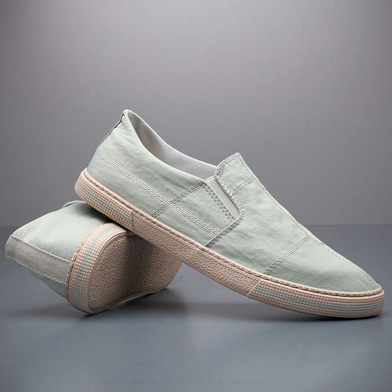 Mondrian-Inspired Canvas Slip-On Shoes