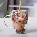 Chic Floral Glass Mugs