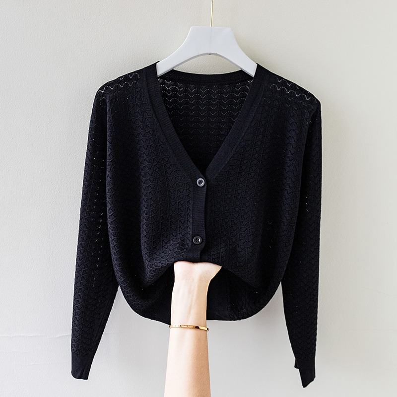 Elara Luxurious Silk Knit Cardigan
