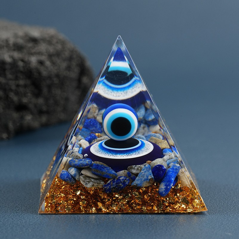 Enchanted Crystal Pyramid with Mystic Eye