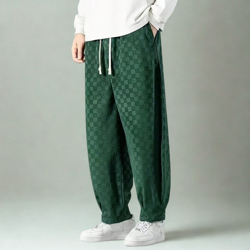 Lusso Checkered Corduroy Joggers