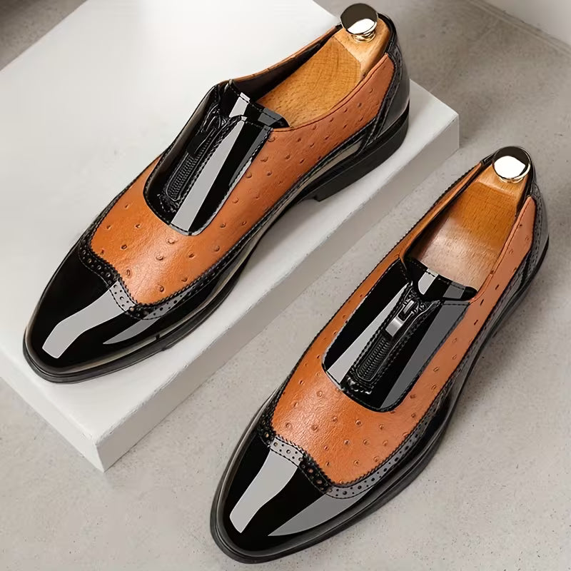 Ostrich Leather Oxford Shoes