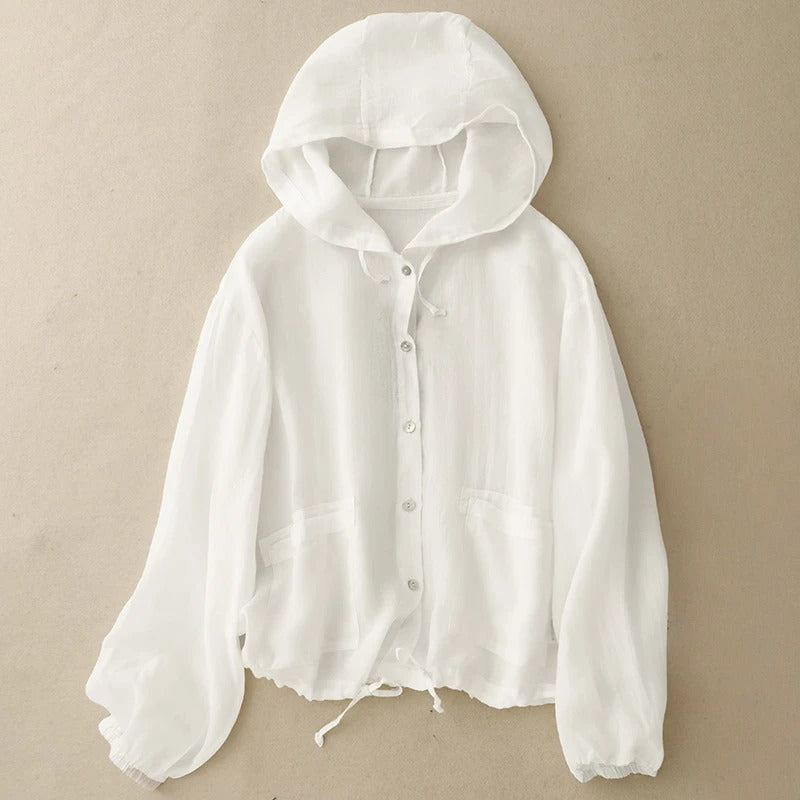 Linen Hoodie by Ella